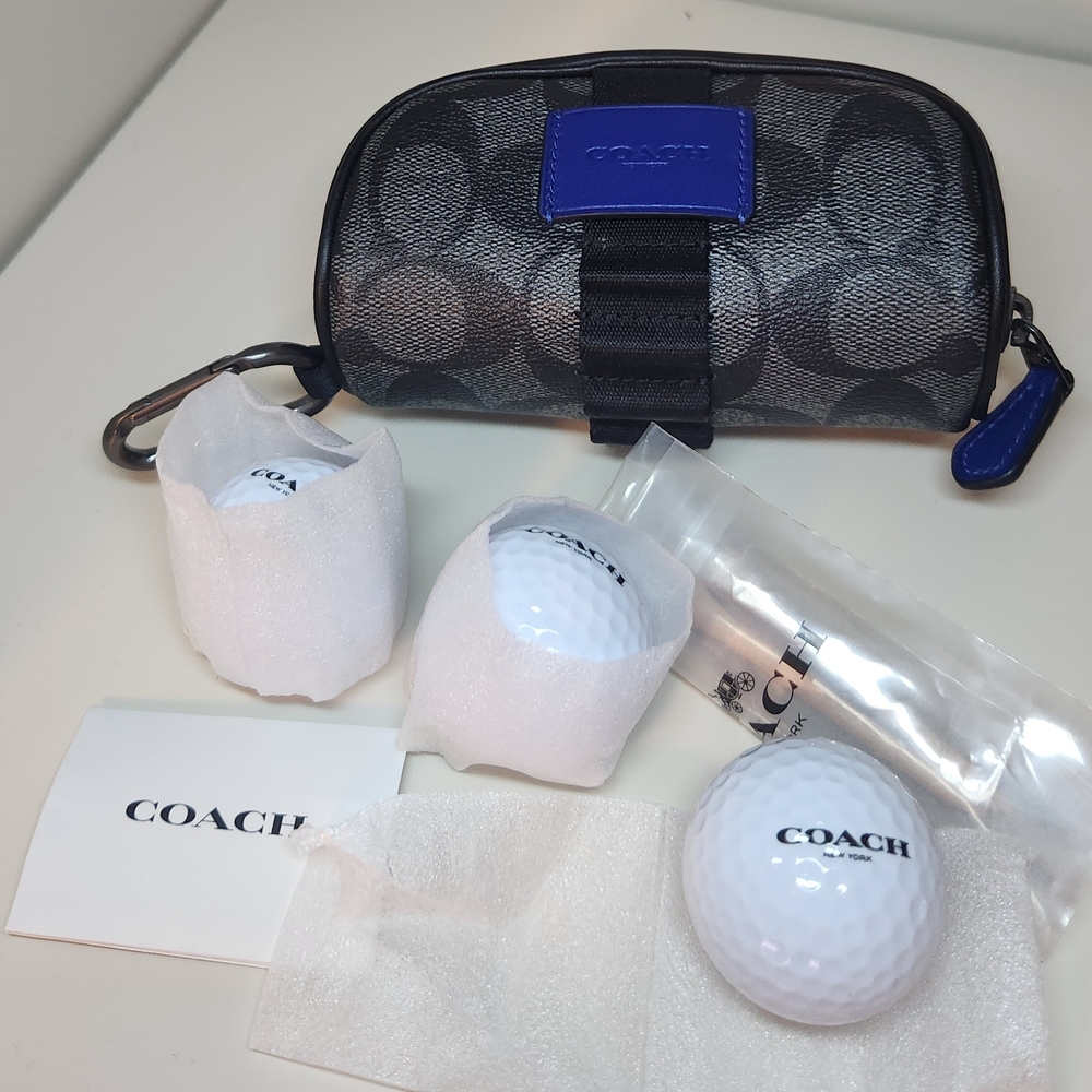 Coach Black and Blue Golf Ball Set